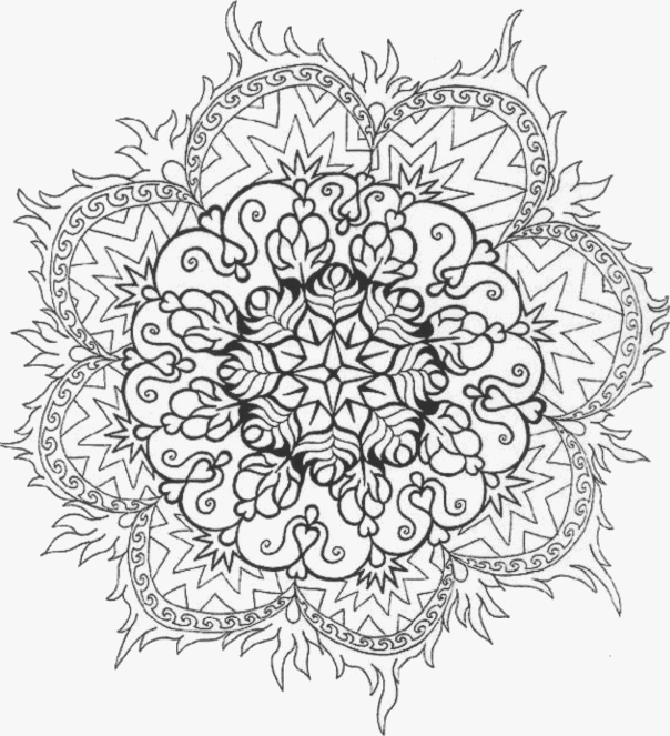 Disegno da colorare: Mandala di fiori (Mandala) #117089 - Pagine da Colorare Stampabili Gratuite