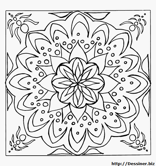 Disegno da colorare: Mandala di fiori (Mandala) #117105 - Pagine da Colorare Stampabili Gratuite