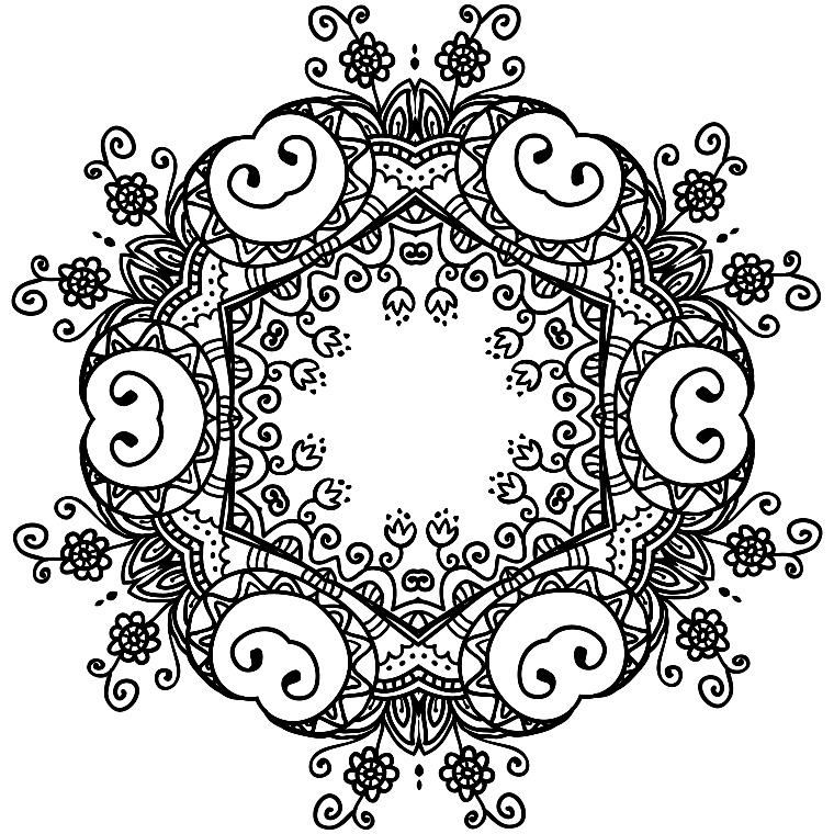 Disegno da colorare: Mandala di fiori (Mandala) #117115 - Pagine da Colorare Stampabili Gratuite