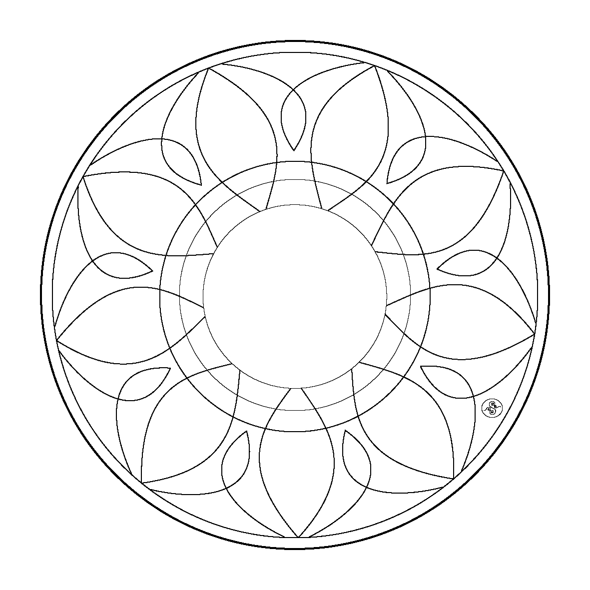 Disegno da colorare: Mandala di fiori (Mandala) #117119 - Pagine da Colorare Stampabili Gratuite