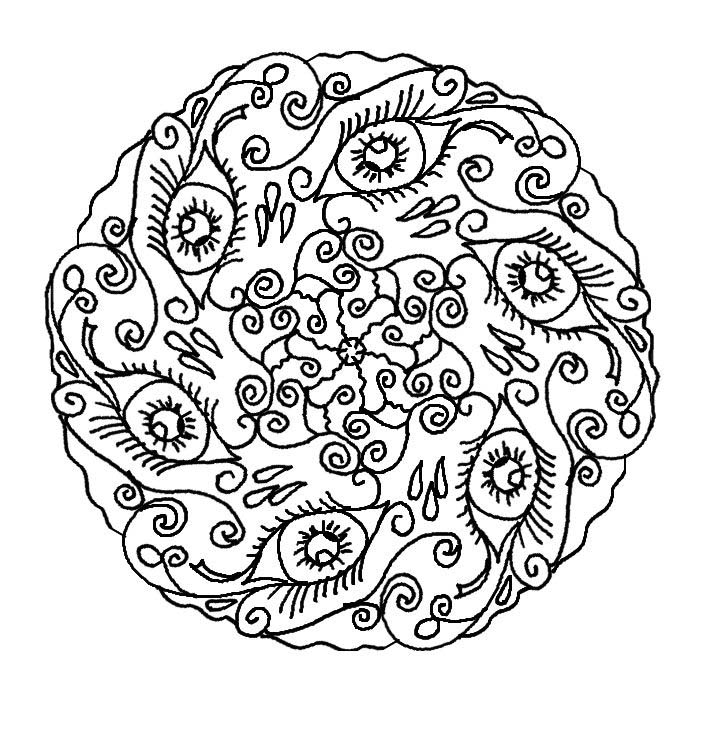 Disegno da colorare: Mandala di fiori (Mandala) #117124 - Pagine da Colorare Stampabili Gratuite