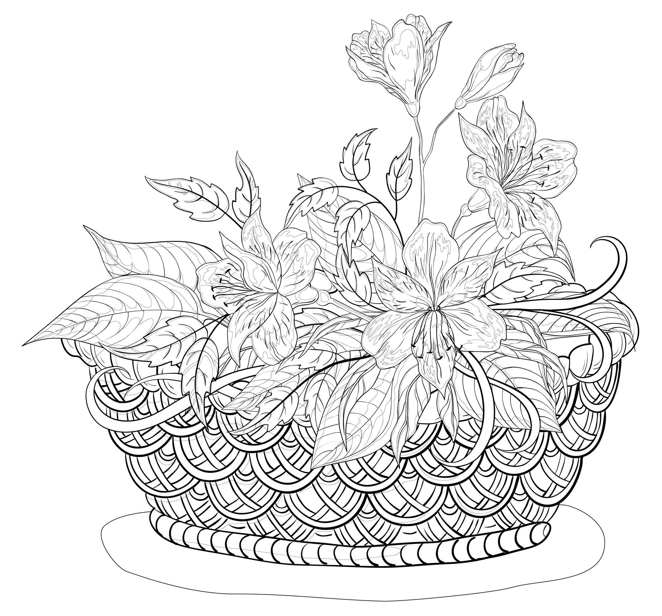 Disegno da colorare: Mandala di fiori (Mandala) #117149 - Pagine da Colorare Stampabili Gratuite