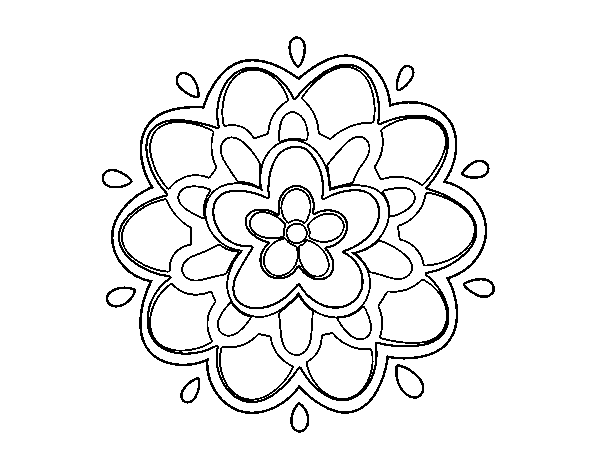 Disegno da colorare: Mandala di fiori (Mandala) #117167 - Pagine da Colorare Stampabili Gratuite