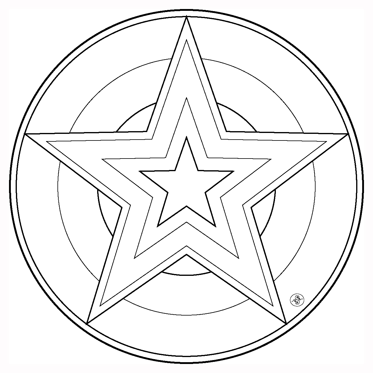 Disegno da colorare: Mandala di stelle (Mandala) #117956 - Pagine da Colorare Stampabili Gratuite