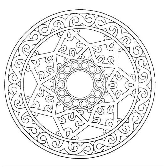 Disegno da colorare: Mandala di stelle (Mandala) #117959 - Pagine da Colorare Stampabili Gratuite