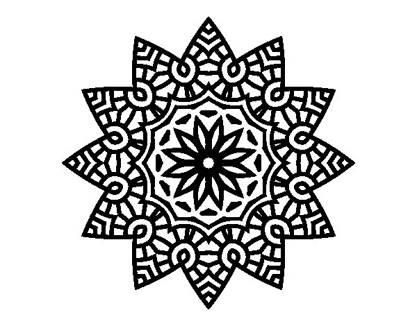 Disegno da colorare: Mandala di stelle (Mandala) #117960 - Pagine da Colorare Stampabili Gratuite