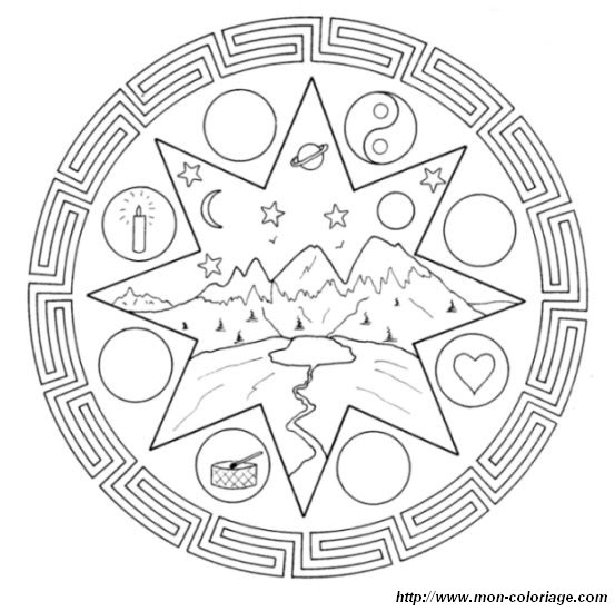 Disegno da colorare: Mandala di stelle (Mandala) #117965 - Pagine da Colorare Stampabili Gratuite