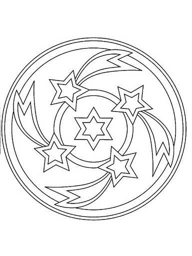 Disegno da colorare: Mandala di stelle (Mandala) #117966 - Pagine da Colorare Stampabili Gratuite