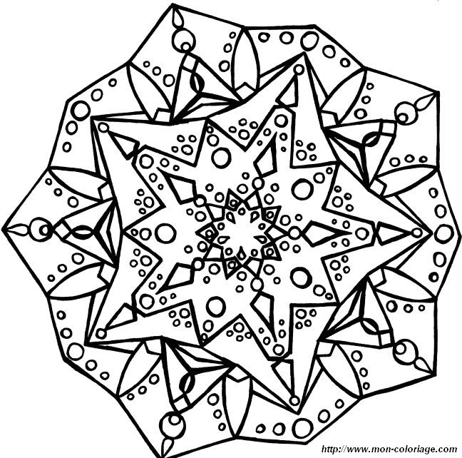 Disegno da colorare: Mandala di stelle (Mandala) #117995 - Pagine da Colorare Stampabili Gratuite