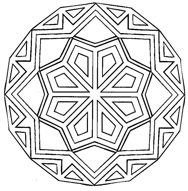 Disegno da colorare: Mandala di stelle (Mandala) #118001 - Pagine da Colorare Stampabili Gratuite