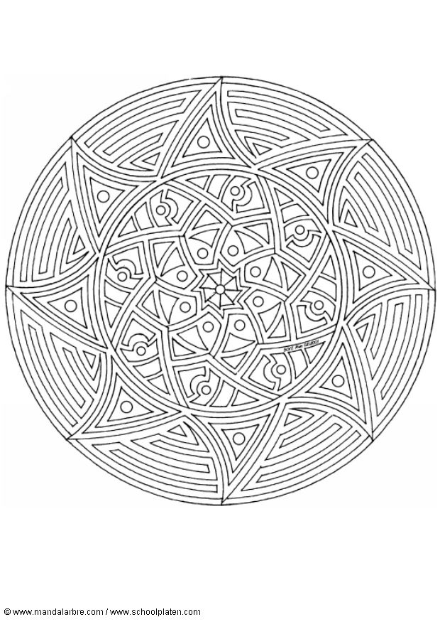 Disegno da colorare: Mandala di stelle (Mandala) #118007 - Pagine da Colorare Stampabili Gratuite