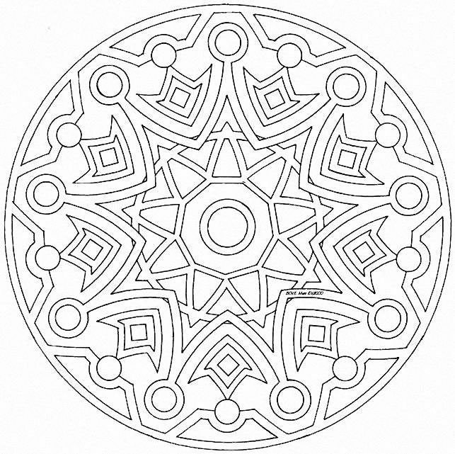 Disegno da colorare: Mandala di stelle (Mandala) #118019 - Pagine da Colorare Stampabili Gratuite