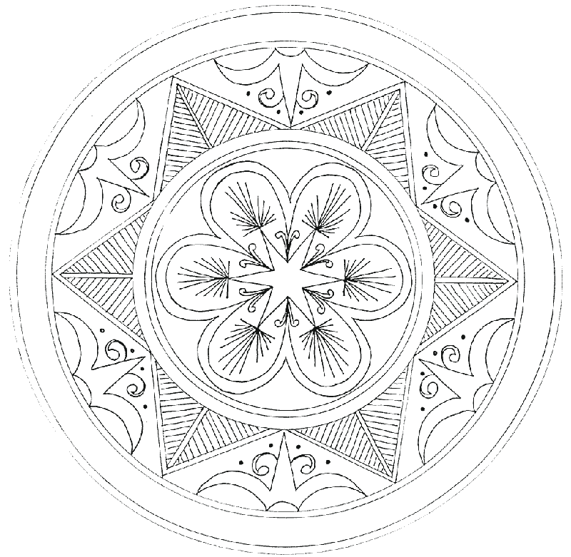 Disegno da colorare: Mandala di stelle (Mandala) #118190 - Pagine da Colorare Stampabili Gratuite