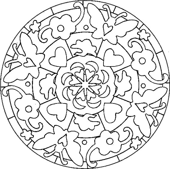 Disegno da colorare: Mandala farfalla (Mandala) #117392 - Pagine da Colorare Stampabili Gratuite