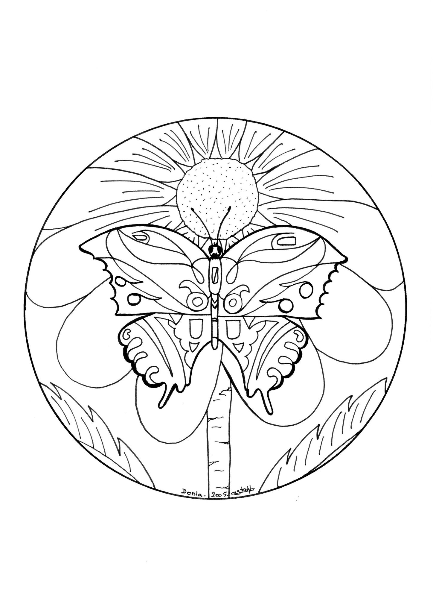Disegno da colorare: Mandala farfalla (Mandala) #117404 - Pagine da Colorare Stampabili Gratuite