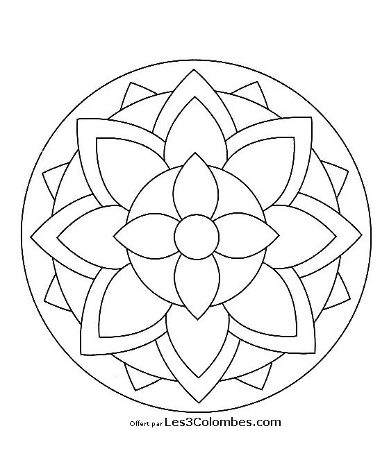 Disegno da colorare: Mandala per bambini (Mandala) #124102 - Pagine da Colorare Stampabili Gratuite