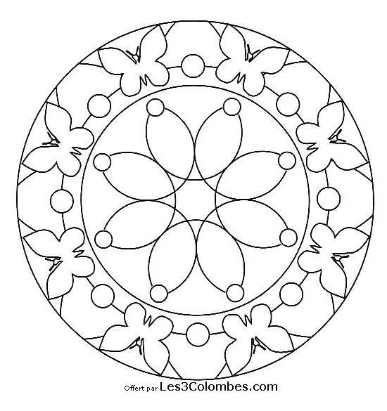Disegno da colorare: Mandala per bambini (Mandala) #124104 - Pagine da Colorare Stampabili Gratuite