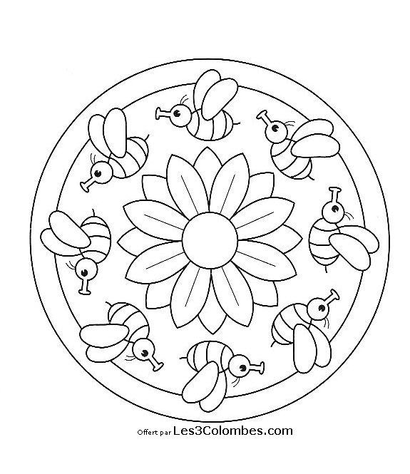 Disegno da colorare: Mandala per bambini (Mandala) #124106 - Pagine da Colorare Stampabili Gratuite