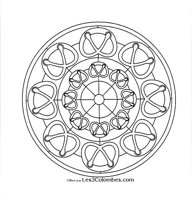 Disegno da colorare: Mandala per bambini (Mandala) #124108 - Pagine da Colorare Stampabili Gratuite