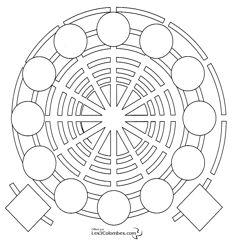 Disegno da colorare: Mandala per bambini (Mandala) #124121 - Pagine da Colorare Stampabili Gratuite