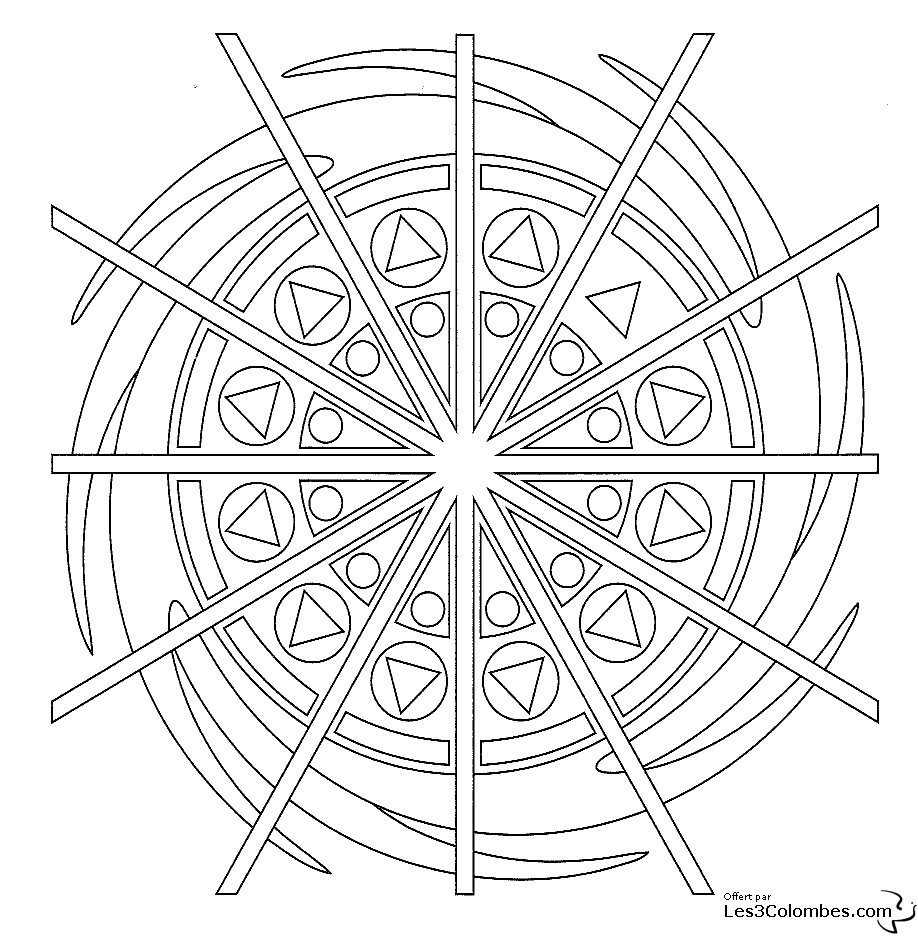 Disegno da colorare: Mandala per bambini (Mandala) #124129 - Pagine da Colorare Stampabili Gratuite