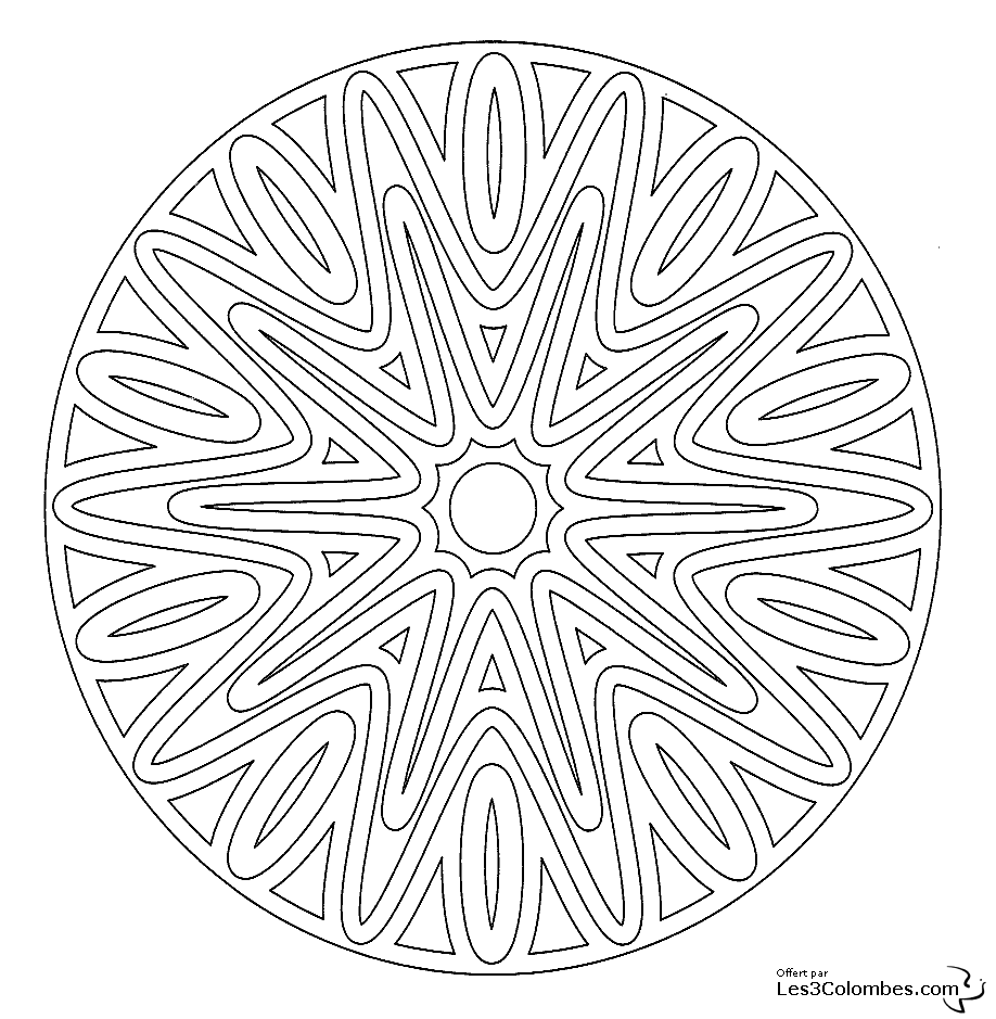 Disegno da colorare: Mandala per bambini (Mandala) #124134 - Pagine da Colorare Stampabili Gratuite