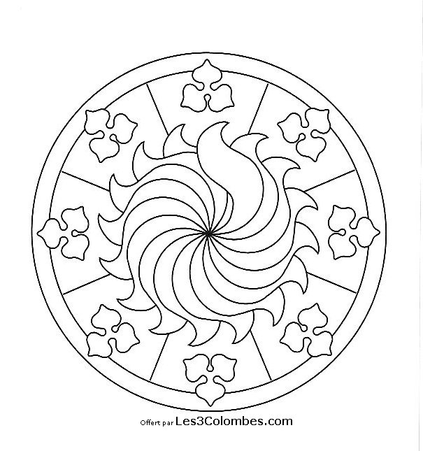 Disegno da colorare: Mandala per bambini (Mandala) #124142 - Pagine da Colorare Stampabili Gratuite