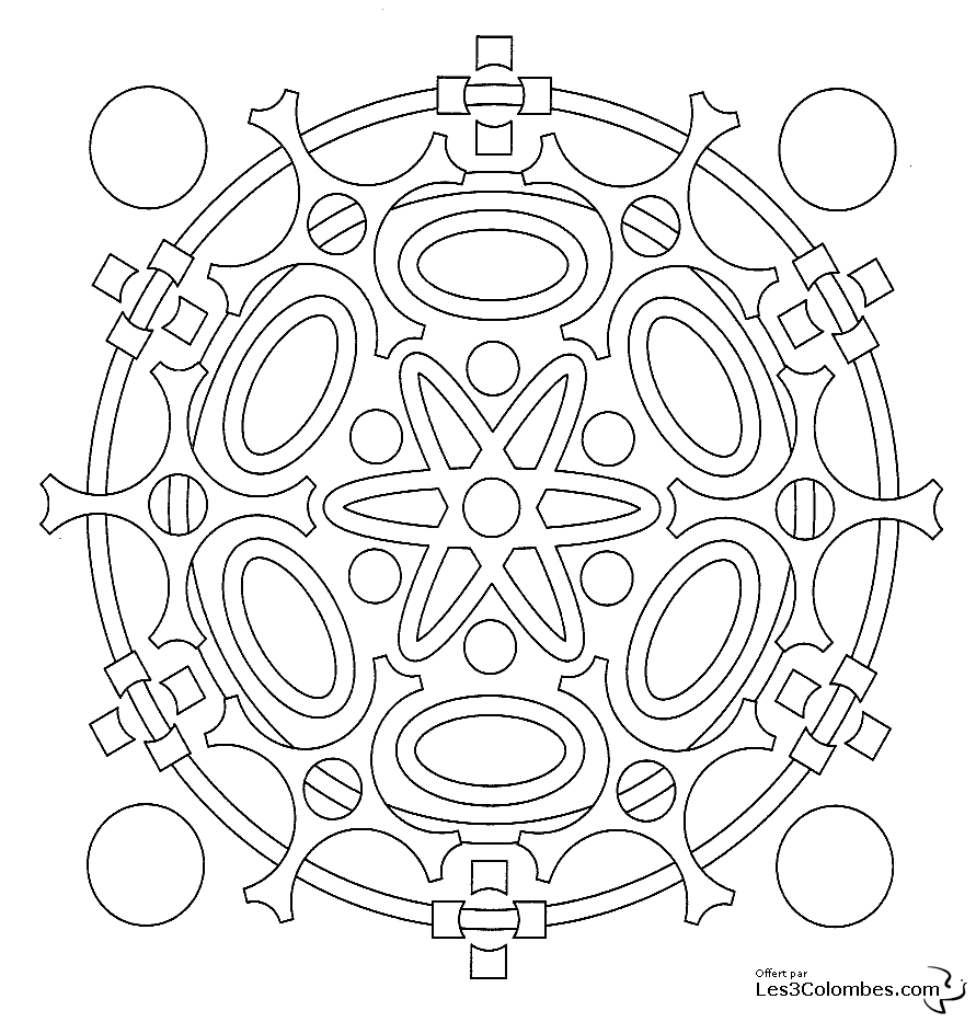 Disegno da colorare: Mandala per bambini (Mandala) #124143 - Pagine da Colorare Stampabili Gratuite