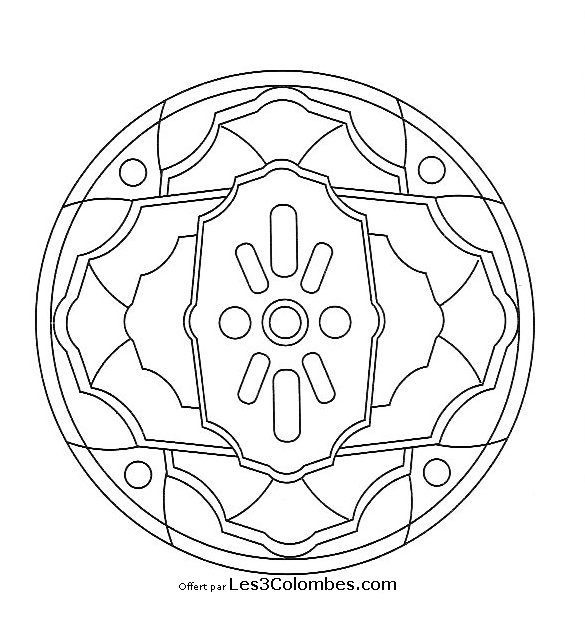 Disegno da colorare: Mandala per bambini (Mandala) #124148 - Pagine da Colorare Stampabili Gratuite