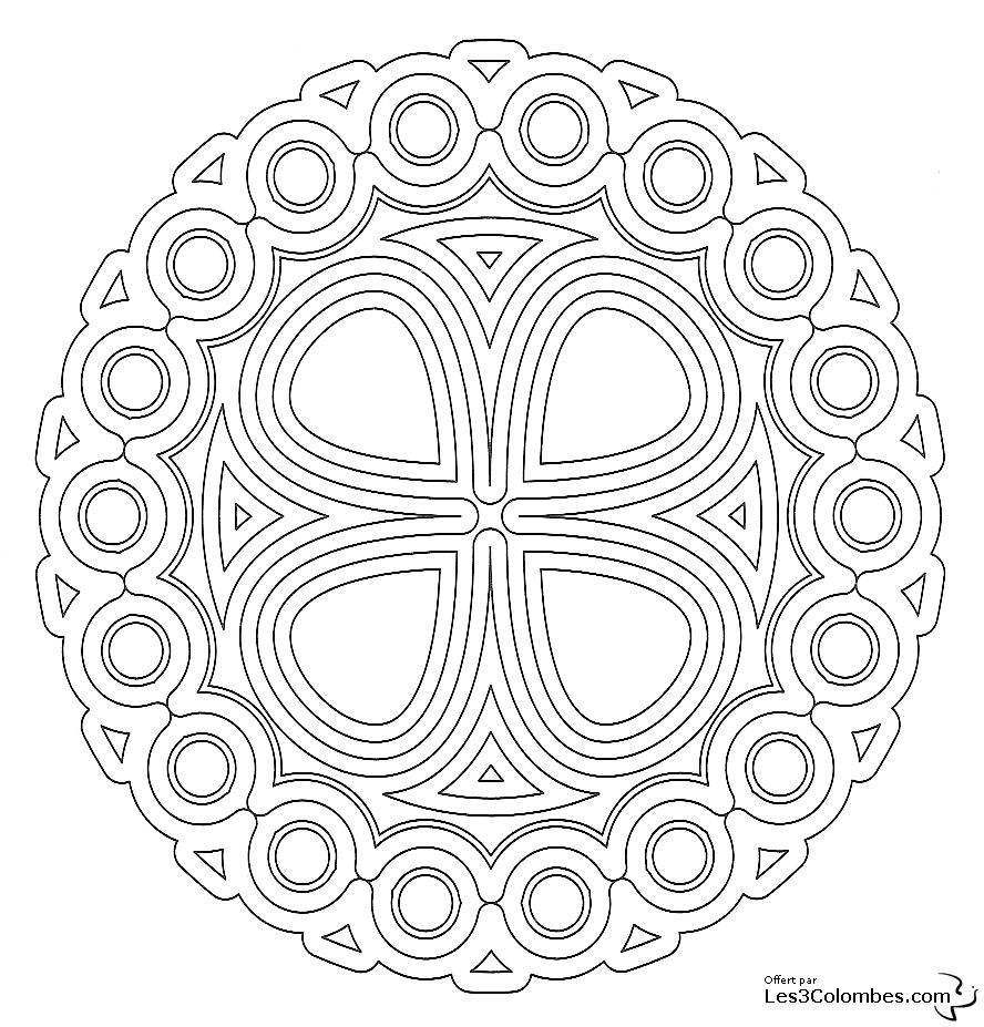 Disegno da colorare: Mandala per bambini (Mandala) #124151 - Pagine da Colorare Stampabili Gratuite