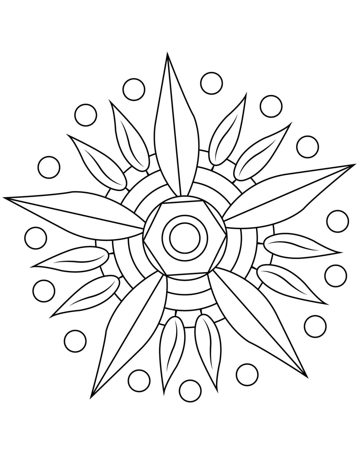 Disegno da colorare: Mandala per bambini (Mandala) #124155 - Pagine da Colorare Stampabili Gratuite