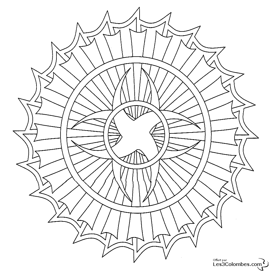 Disegno da colorare: Mandala per bambini (Mandala) #124156 - Pagine da Colorare Stampabili Gratuite