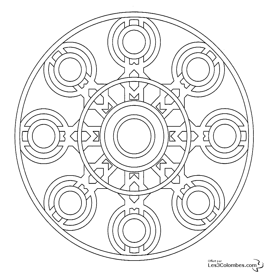 Disegno da colorare: Mandala per bambini (Mandala) #124161 - Pagine da Colorare Stampabili Gratuite