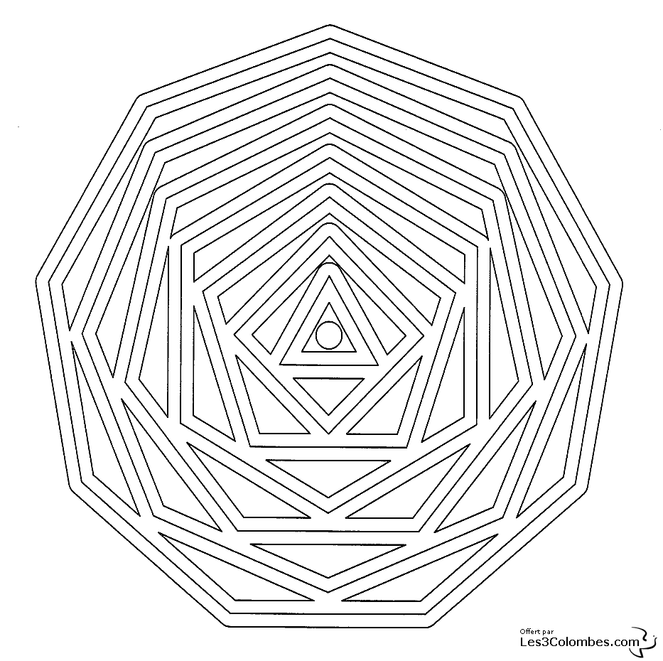 Disegno da colorare: Mandala per bambini (Mandala) #124164 - Pagine da Colorare Stampabili Gratuite