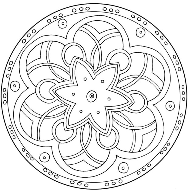 Disegno da colorare: Mandala per bambini (Mandala) #124176 - Pagine da Colorare Stampabili Gratuite