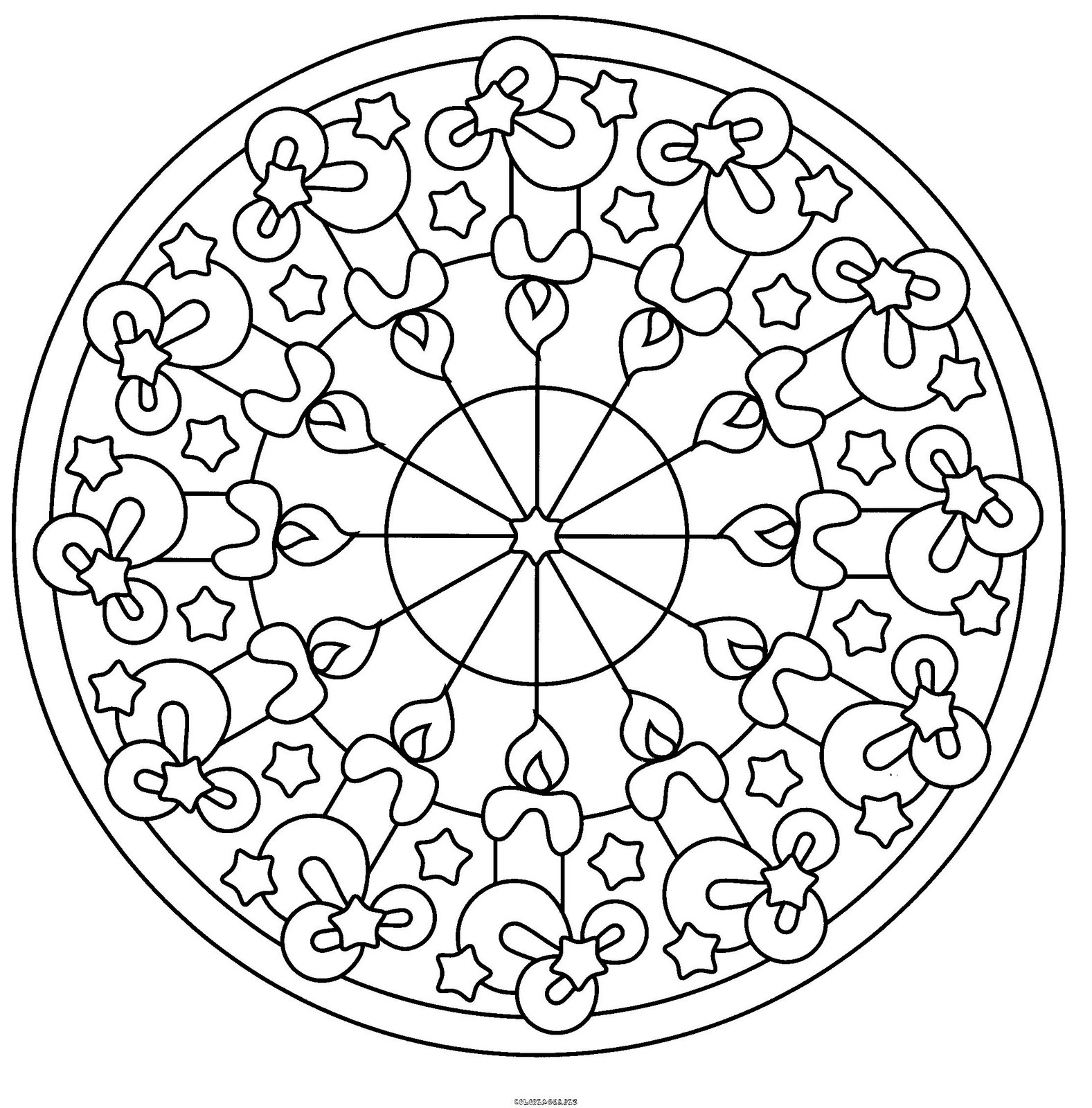 Disegno da colorare: Mandala per bambini (Mandala) #124212 - Pagine da Colorare Stampabili Gratuite