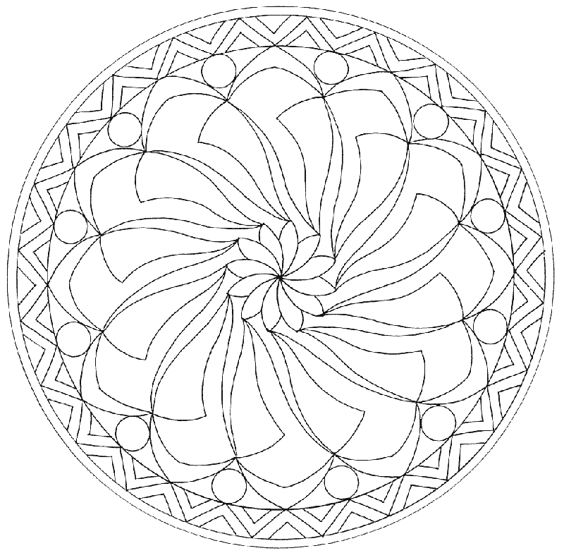 Disegno da colorare: Mandala per bambini (Mandala) #124284 - Pagine da Colorare Stampabili Gratuite