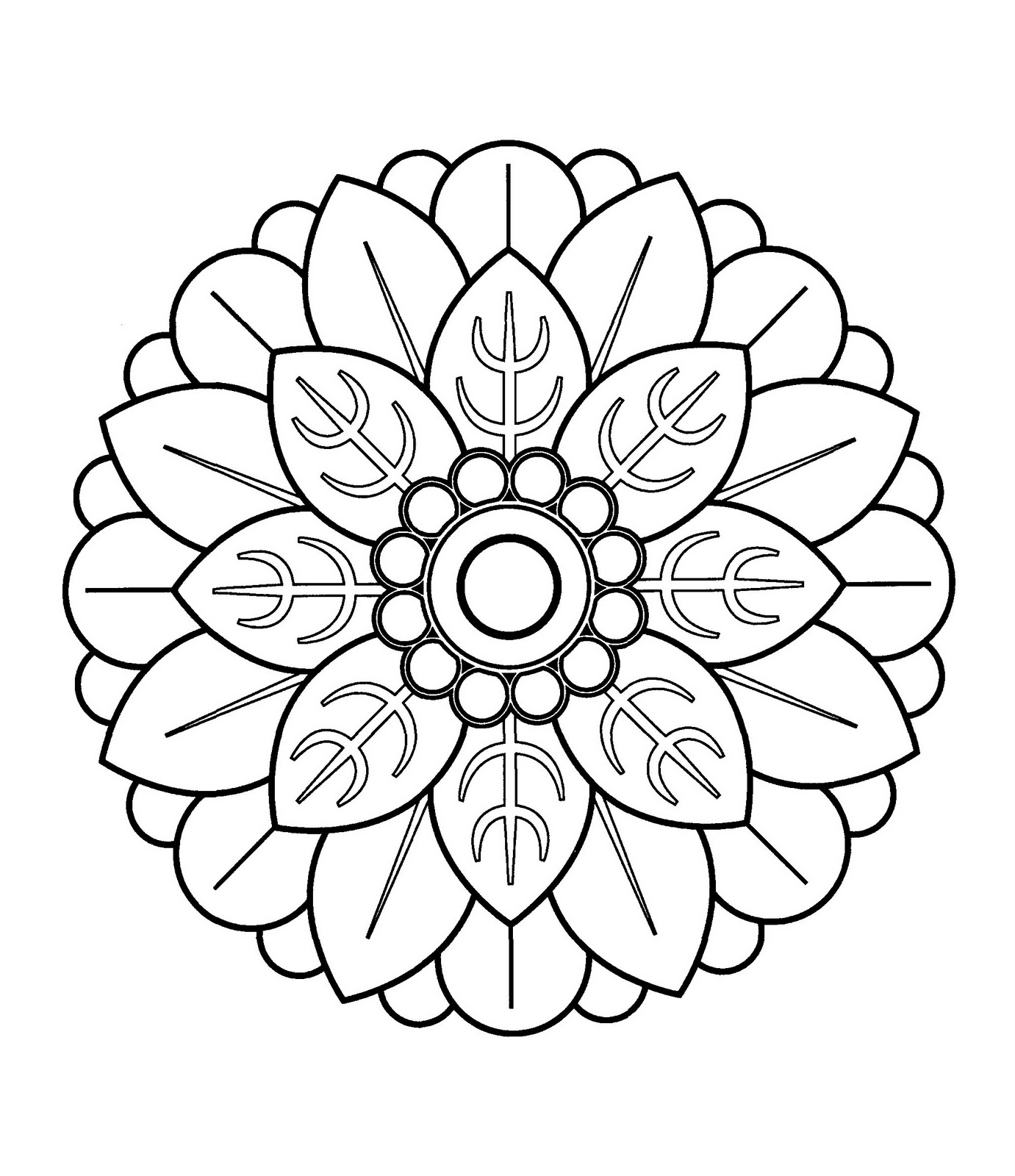 Disegno da colorare: Mandala per bambini (Mandala) #124287 - Pagine da Colorare Stampabili Gratuite