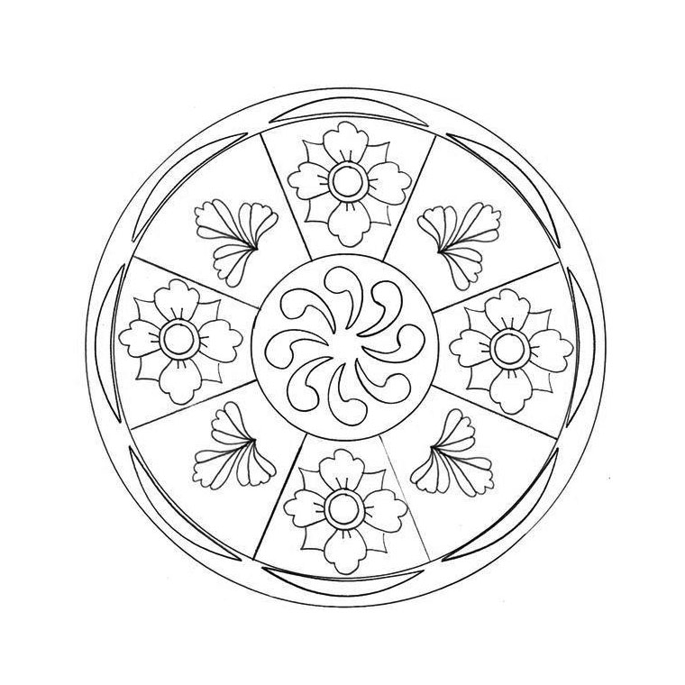 Disegno da colorare: Mandala per bambini (Mandala) #124366 - Pagine da Colorare Stampabili Gratuite