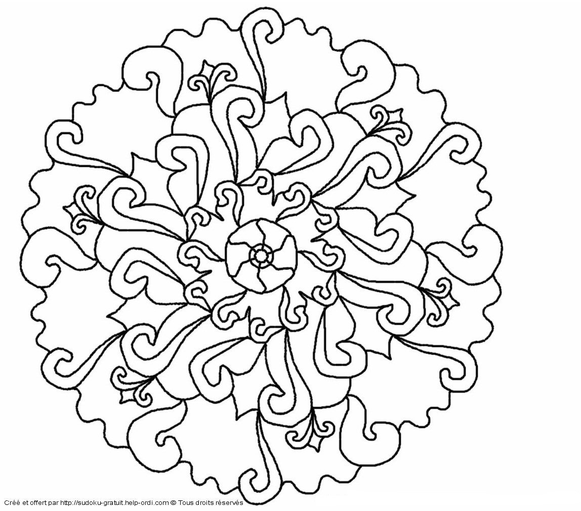 Disegno da colorare: Mandala per bambini (Mandala) #124371 - Pagine da Colorare Stampabili Gratuite