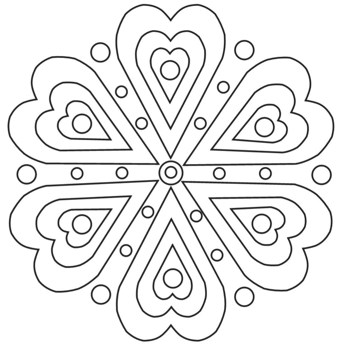 Disegno da colorare: Mandala per bambini (Mandala) #124386 - Pagine da Colorare Stampabili Gratuite