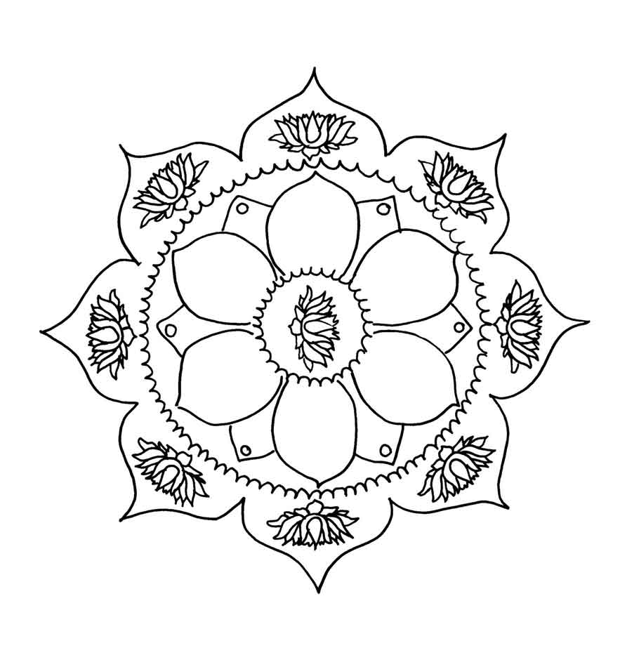 Disegno da colorare: Mandala per bambini (Mandala) #124402 - Pagine da Colorare Stampabili Gratuite