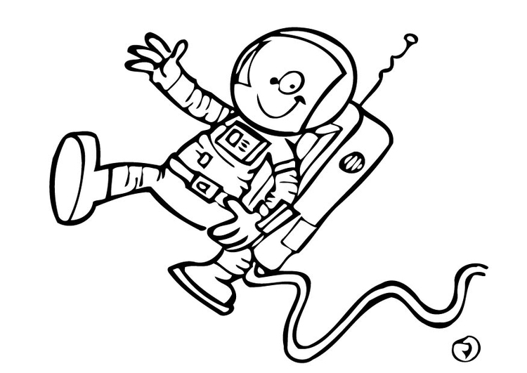 Disegno da colorare: Astronauta (Mestieri e Professioni) #87600 - Pagine da Colorare Stampabili Gratuite