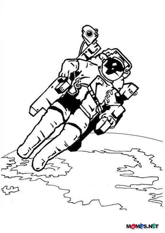 Disegno da colorare: Astronauta (Mestieri e Professioni) #87601 - Pagine da Colorare Stampabili Gratuite