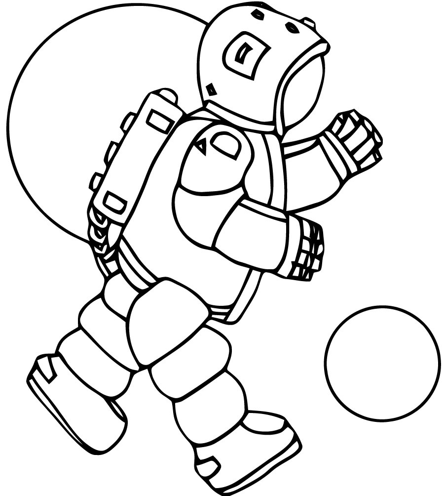 Disegno da colorare: Astronauta (Mestieri e Professioni) #87642 - Pagine da Colorare Stampabili Gratuite