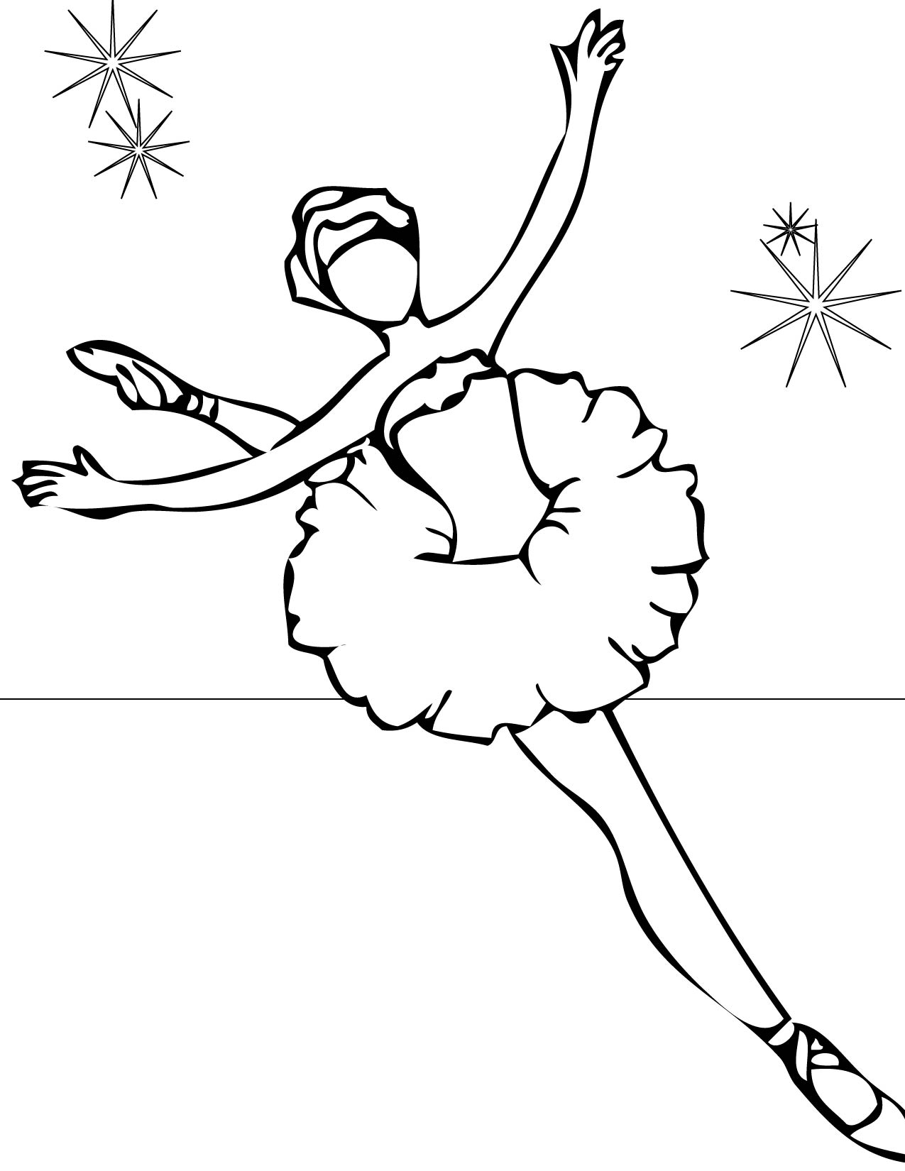 Disegno da colorare: Ballerino / Ballerino (Mestieri e Professioni) #92117 - Pagine da Colorare Stampabili Gratuite