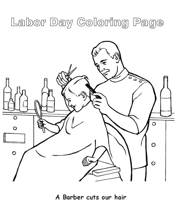 Disegno da colorare: barbiere (Mestieri e Professioni) #88907 - Pagine da Colorare Stampabili Gratuite