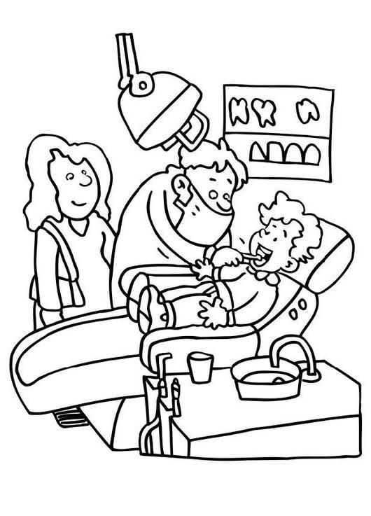 Disegno da colorare: Dentista (Mestieri e Professioni) #92897 - Pagine da Colorare Stampabili Gratuite