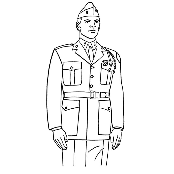 Disegno da colorare: Militare (Mestieri e Professioni) #102110 - Pagine da Colorare Stampabili Gratuite
