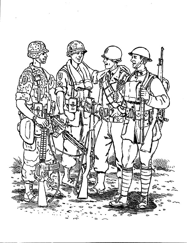Disegno da colorare: Militare (Mestieri e Professioni) #102394 - Pagine da Colorare Stampabili Gratuite